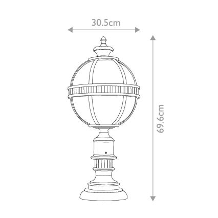 Elstead KL-HALLERON-3M - Buitenlamp HALLERON 3xE14/60W/230V IP44