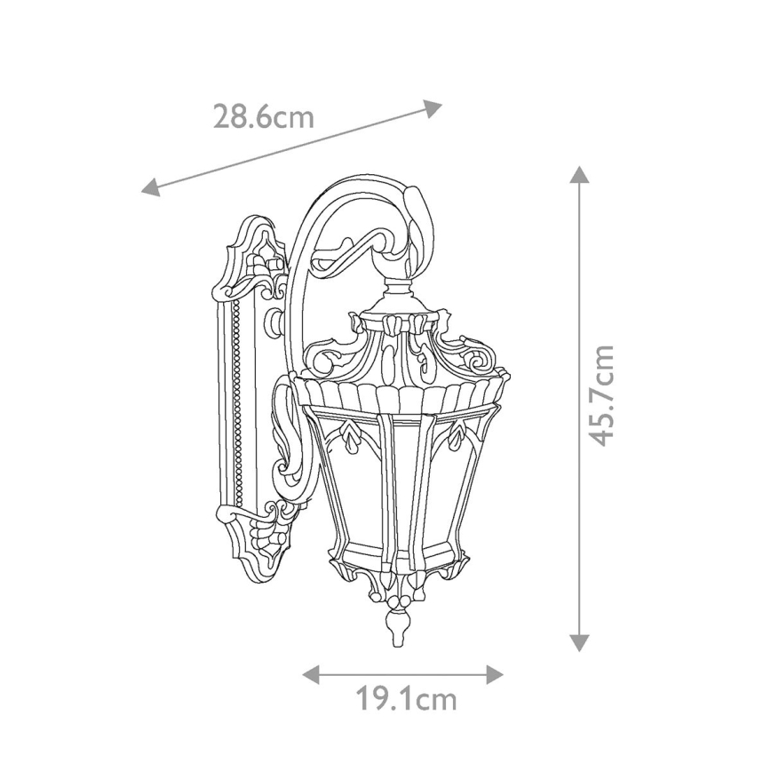 Elstead KL-TOURNAI2-M - Wandlamp voor buiten TOURNAI 1xE27/100W/230V IP44