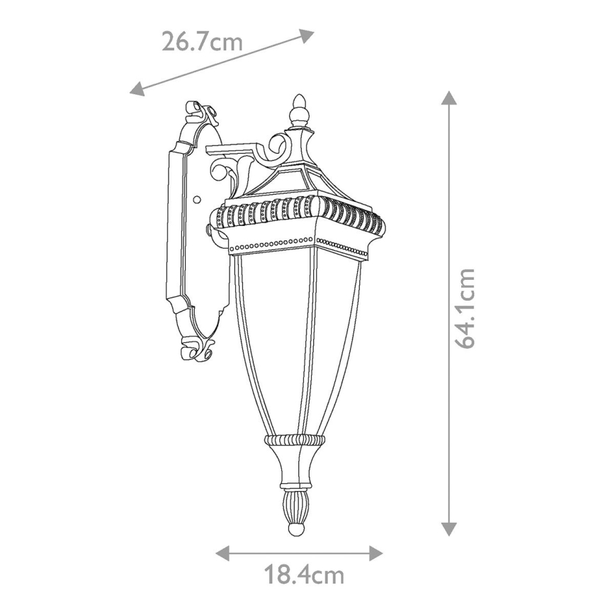 Elstead KL-VENETIAN2-M - Wandlamp voor buiten VENETIAN 2xE14/60W/230V IP44