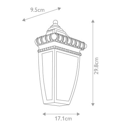 Elstead KL-VENETIAN7-S - Wandlamp voor buiten VENETIAN 1xE14/60W/230V IP44
