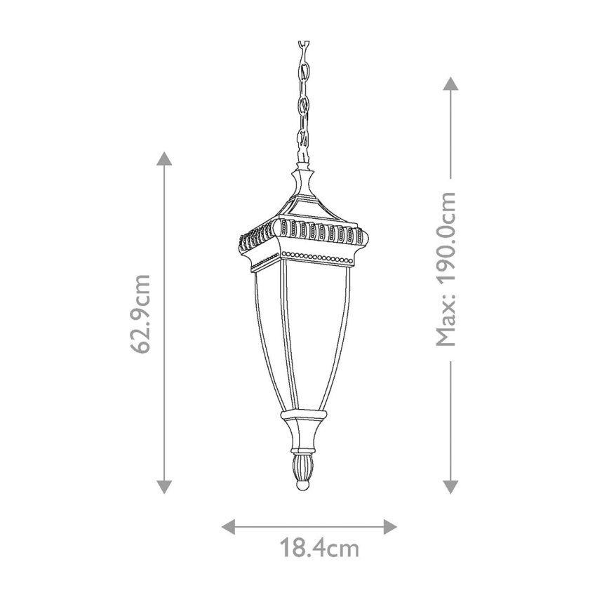 Elstead KL-VENETIAN8-M - Hanglamp voor buiten VENETIAN 2xE14/60W/230V IP23