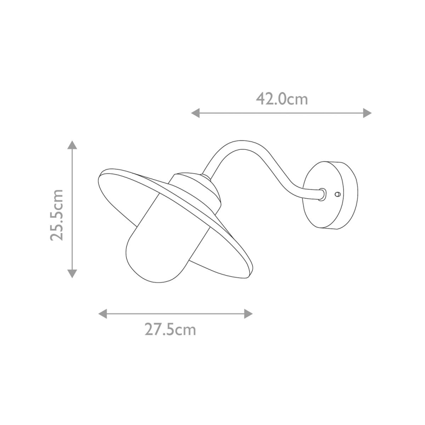 Elstead - Luminaire extérieur KLAMPENBORG 1xE27/60W/230V IP44 noir