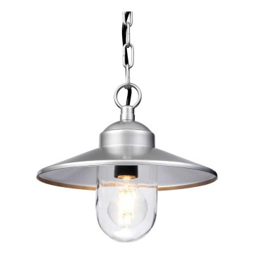 Elstead - KLAMPENBORG buitenhanglamp aan ketting 1xE27/60W/230V IP44 mat chroom