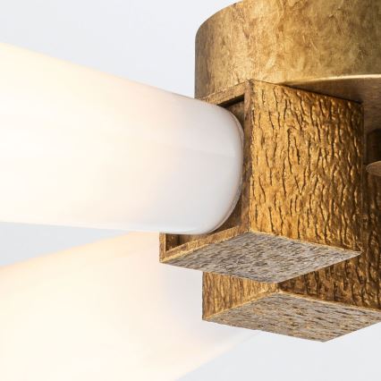 Elstead - Hanglamp met stang KRISTY 4xE27/40W/230V koperkleurig