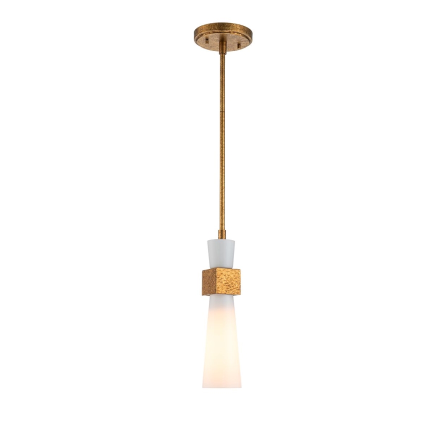 Elstead - Hanglamp met stang KRISTY 1xE27/40W/230V Ø 15,2 cm koperen
