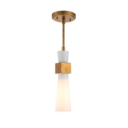 Elstead - Hanglamp met stang KRISTY 1xE27/40W/230V Ø 15,2 cm koperen