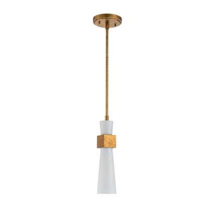 Elstead - Hanglamp met stang KRISTY 1xE27/40W/230V Ø 15,2 cm koperen
