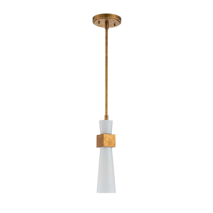 Elstead - Hanglamp met stang KRISTY 1xE27/40W/230V Ø 15,2 cm koperen