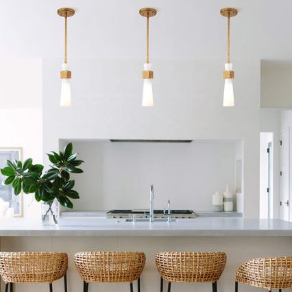 Elstead - Suspension sur tige KRISTY 1xE27/40W/230V Ø 15,2 cm cuivrée