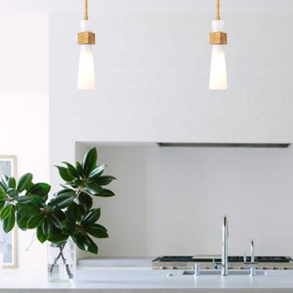 Elstead - Suspension sur tige KRISTY 1xE27/40W/230V Ø 15,2 cm cuivrée