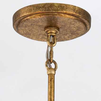 Elstead - Hanglamp met stang KRISTY 4xE27/40W/230V koperen