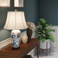 Elstead - Lampe de table BLEU TRADITIONAL 1xE27/60W/230V