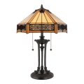 Elstead - Lampe de table INDUS 2xE27/60W/230V verre ambré