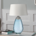 Elstead - Lampe de table LED LENA 1xE27/40W/230V + 1xGU10/7W 74 cm bleu/blanc