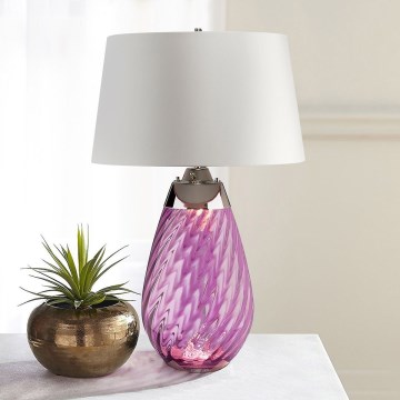 Elstead - Lampe de table LED LENA 1xE27/40W/230V + 1xGU10/7W 74 cm rose/blanc