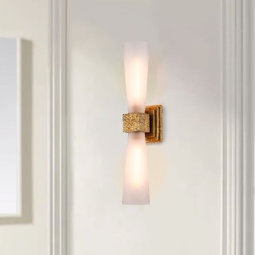 Elstead - LED badkamerwandlamp KRISTY 2xG9/4W/230V IP44 koperkleurig