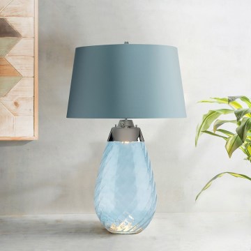 Elstead - LED Tafellamp LENA 1xE27/40W/230V + 1xGU10/7W 74 cm blauw