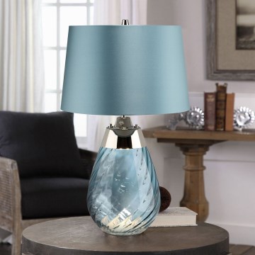 Elstead - LED Tafellamp LENA 1xE27/60W/230V + 1xGU10/7W 60,5 cm blauw