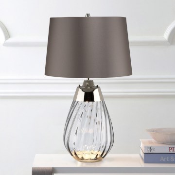 Elstead - LED Tafellamp LENA 1xE27/60W/230V + 1xGU10/7W 60,5 cm grijs