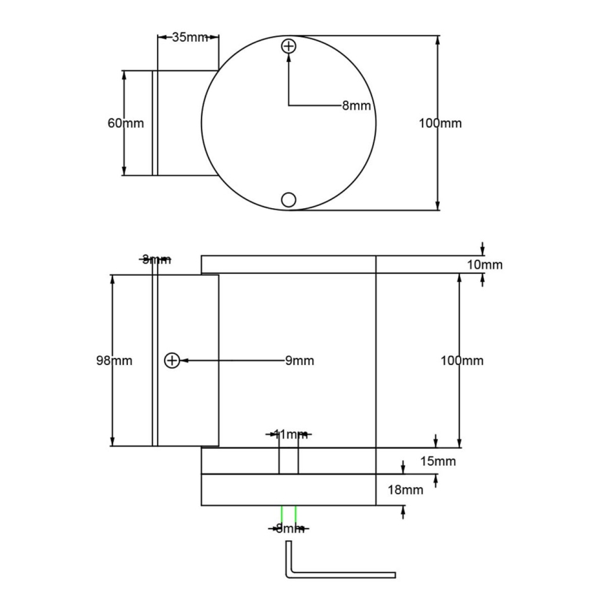 Elstead - LED Wandlamp voor buiten MAGNUS 1xGX53/9W/230V IP54