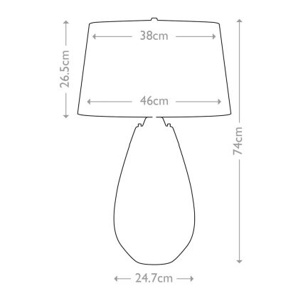 Elstead - LED Tafellamp LENA 1xE27/40W/230V + 1xGU10/7W 74 cm roze