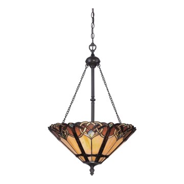 Elstead - Lustre sur chaîne Tiffany BELLE 3xE27/100W/230V