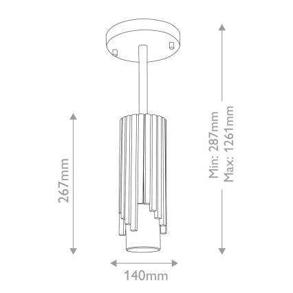 Elstead - Suspension à tige MARVELE 1xE14/40W/230V dorée