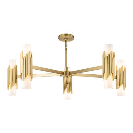 Elstead - Kroonluchter aan stang MARVELE 10xE14/40W/230V goud