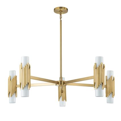 Elstead - Kroonluchter aan stang MARVELE 10xE14/40W/230V goud