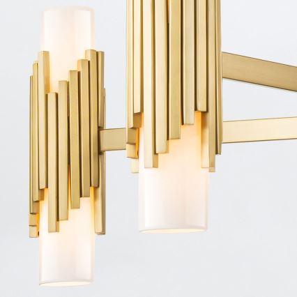 Elstead - Kroonluchter aan stang MARVELE 10xE14/40W/230V goud