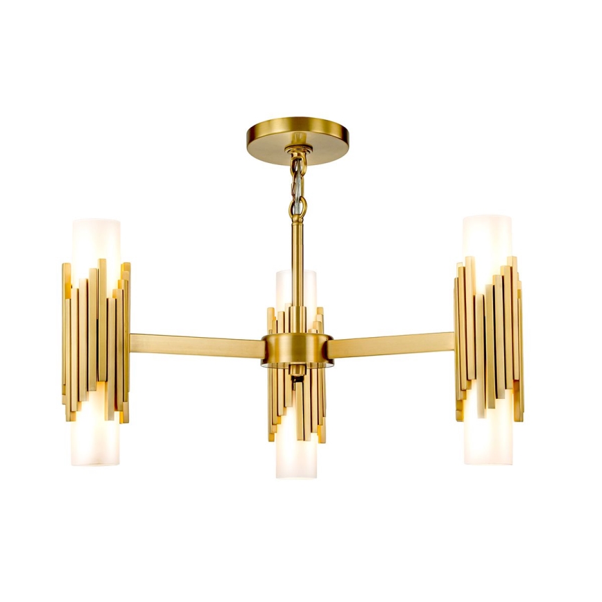 Elstead - Suspension à tige MARVELE 6xE14/40W/230V dorée