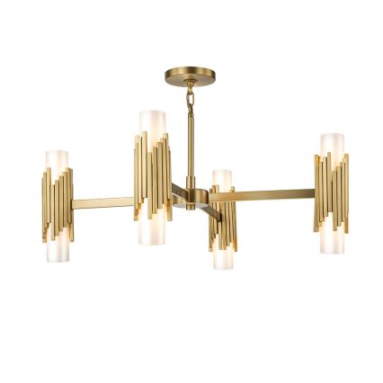 Elstead - Hanglamp met stang MARVELE 8xE14/40W/230V goudkleurig