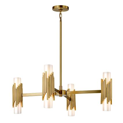 Elstead - Hanglamp met stang MARVELE 8xE14/40W/230V goudkleurig