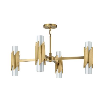 Elstead - Hanglamp met stang MARVELE 8xE14/40W/230V goudkleurig