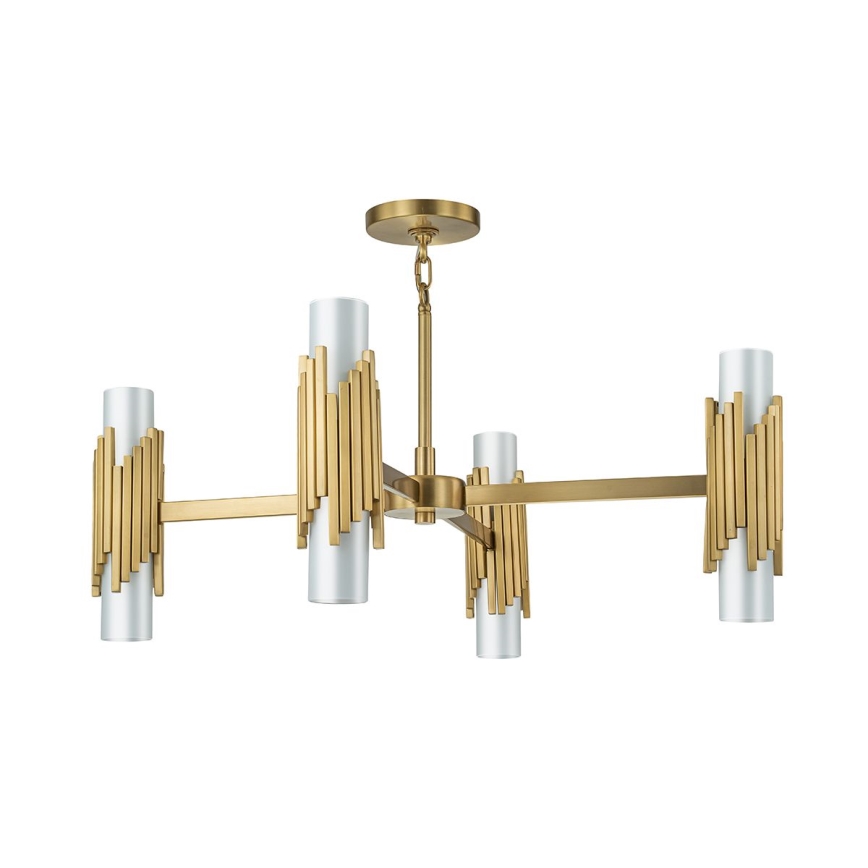 Elstead - Hanglamp met stang MARVELE 8xE14/40W/230V goudkleurig