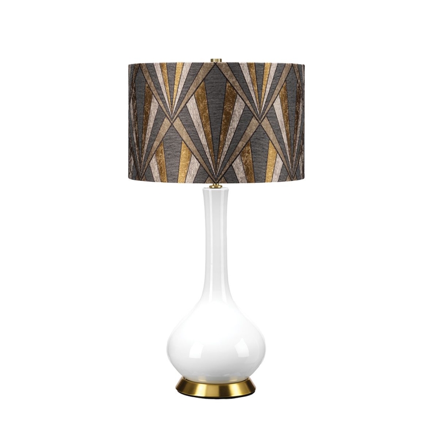 Elstead - Tafellamp MILO 1xE27/60W/230V grijs/goud