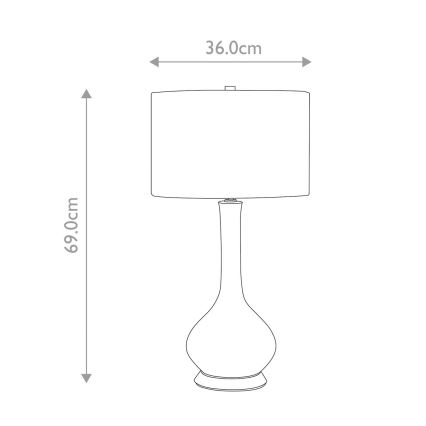 Elstead - Tafellamp MILO 1xE27/60W/230V grijs/bruin