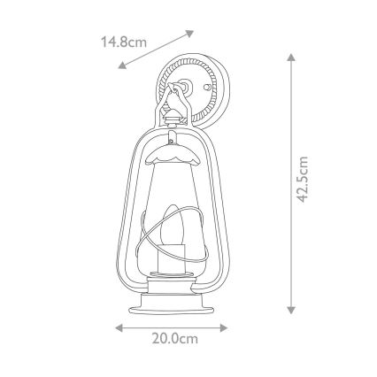Elstead - Wandlamp voor buiten MINERS 1xE27/60W/230V IP44