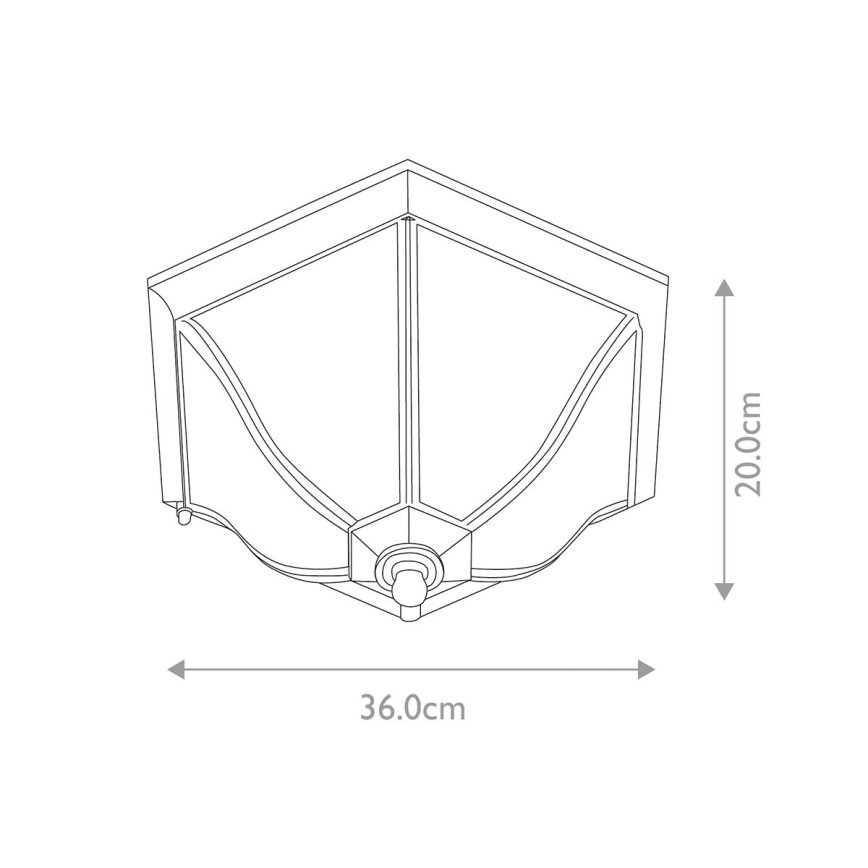 Elstead - Plafondlamp voor buiten NEW ENGLAND 2xE27/60W/230V IP44