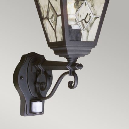 Elstead - Buitenwandlamp met sensor NORFOLK 1xE27/100W/230V IP43