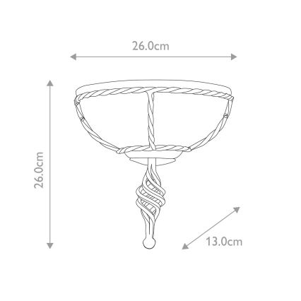 Elstead - Wandlamp PEMBROKE 1xE27/60W/230V