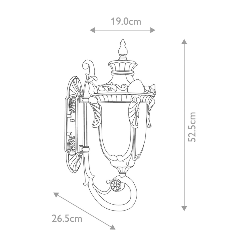 Elstead - Wandlamp voor buiten PHILADELPHIA 1xE27/60W/230V IP44