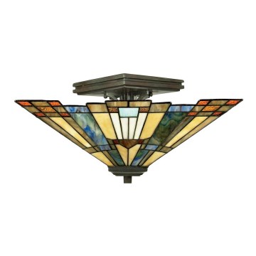 Elstead - Plafonnier Tiffany INGLENOOK 2xE27/60W/230V