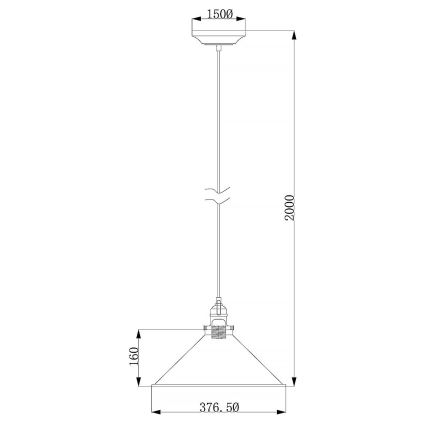 Elstead - Hanglamp aan een koord PROVENCE 1xE27/60W/230V goud
