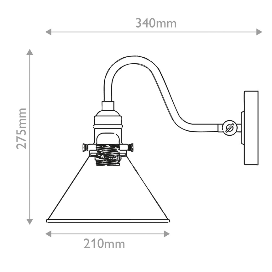 Elstead PV1-AB-MB - Applique murale PROVENCE 1xE27/60W/230V doré/noir