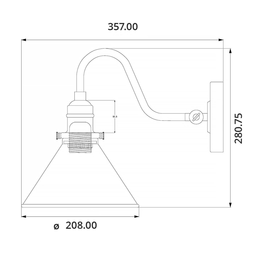 Elstead - Wandlamp PROVENCE 1xE27/60W/230V zwart