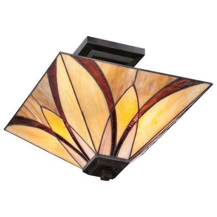 Elstead QZ-ASHEVILLE-SF - Hanglamp aan een paal ASHEVILLE 2xE27/100W/230V