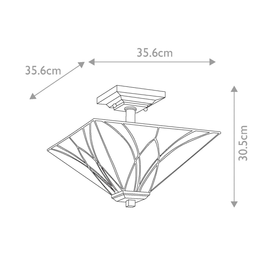 Elstead QZ-ASHEVILLE-SF - Hanglamp aan een paal ASHEVILLE 2xE27/100W/230V