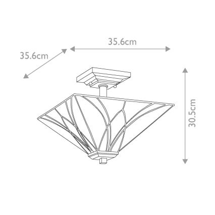 Elstead QZ-ASHEVILLE-SF - Lustre sur barre ASHEVILLE 2xE27/100W/230V