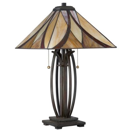 Elstead - Lampe de table Tiffany ASHEVILLE 2xE27/60W/230V